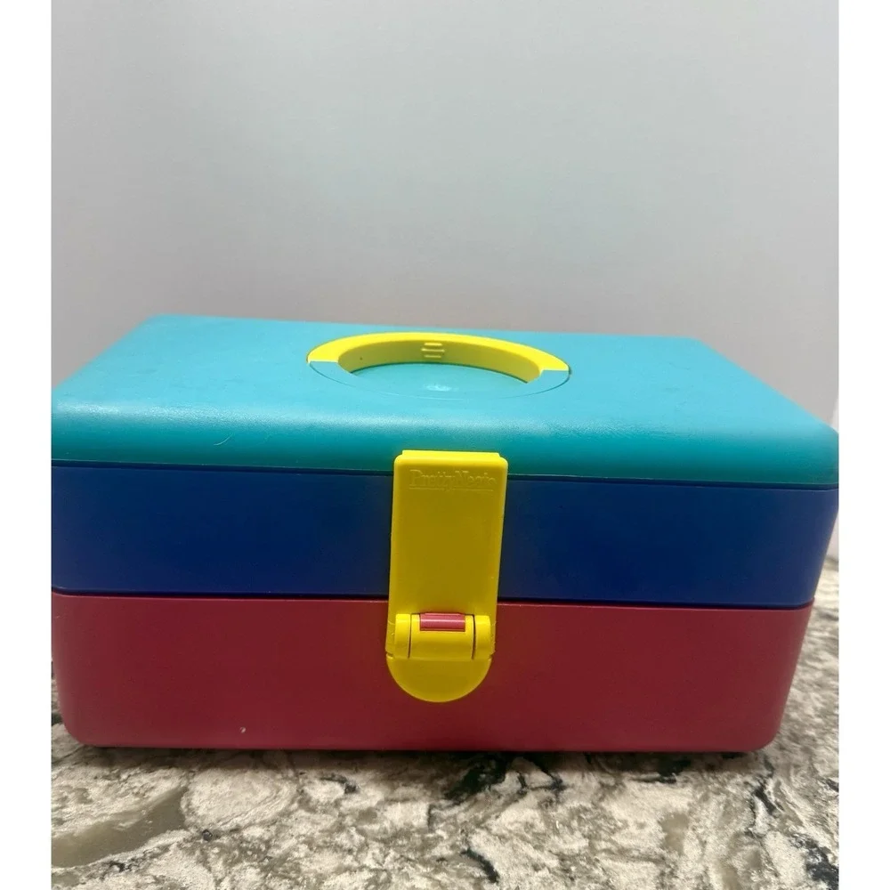 Vtg 1992 PRETTY NEAT 7x12 Organizer 2 Swing Out Trays Makeup